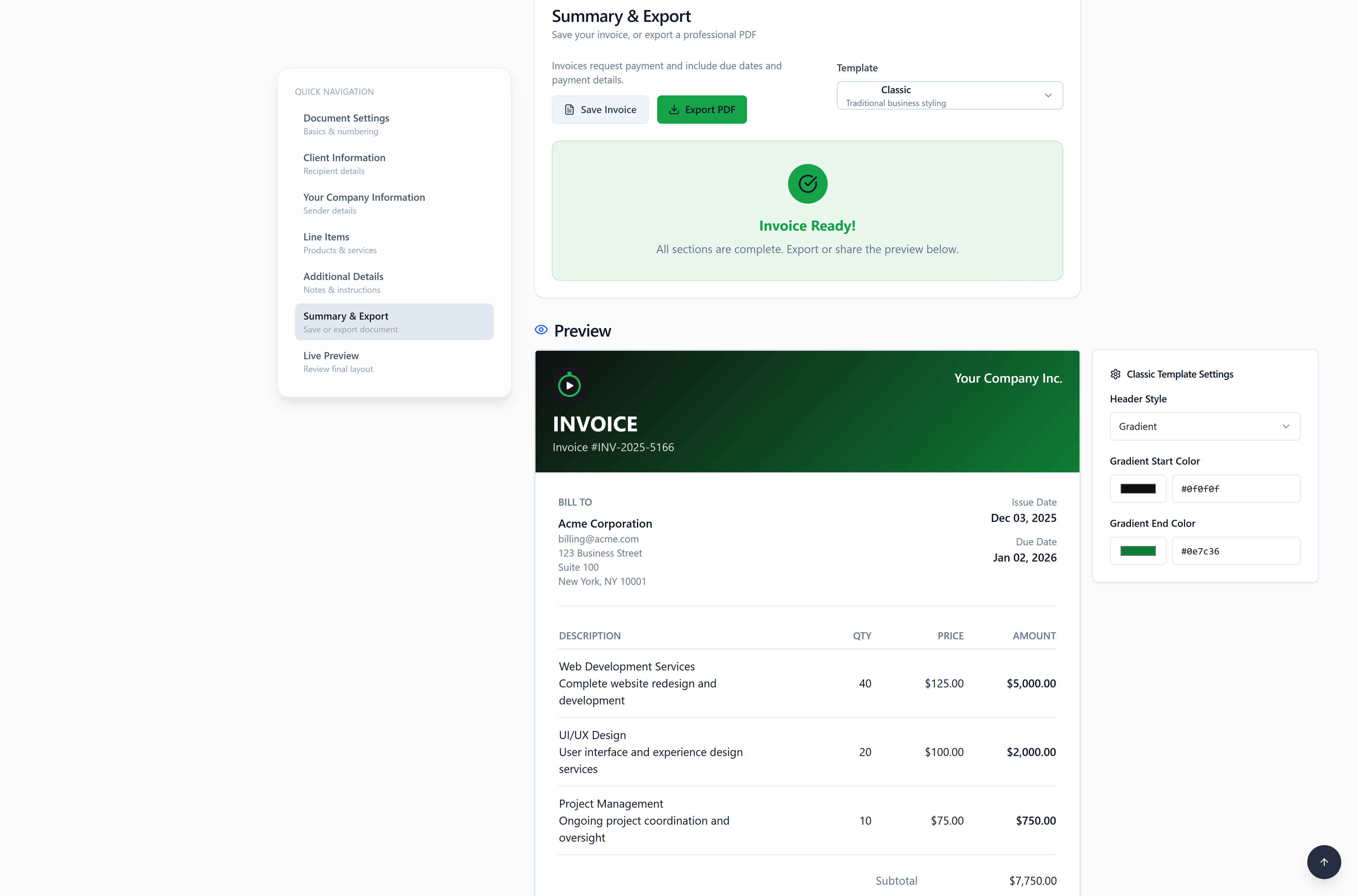 InvoicePro - Smart Invoice and Quote Builder gallery image 1