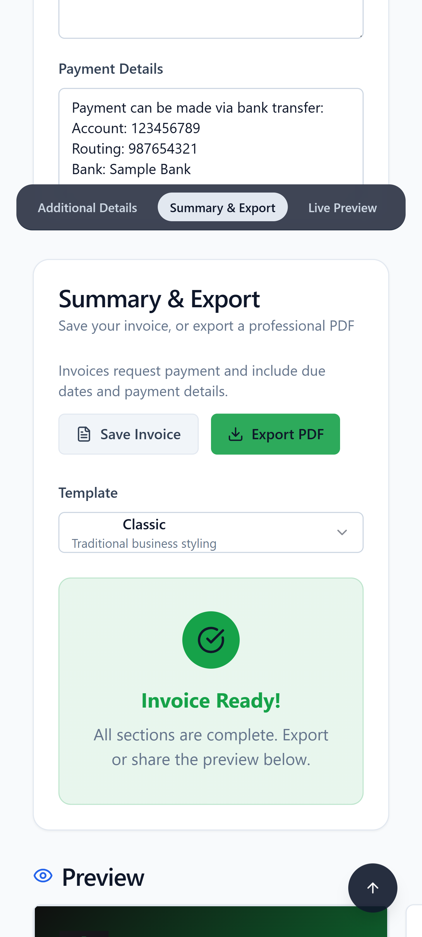 InvoicePro - Smart Invoice and Quote Builder mobile view 2